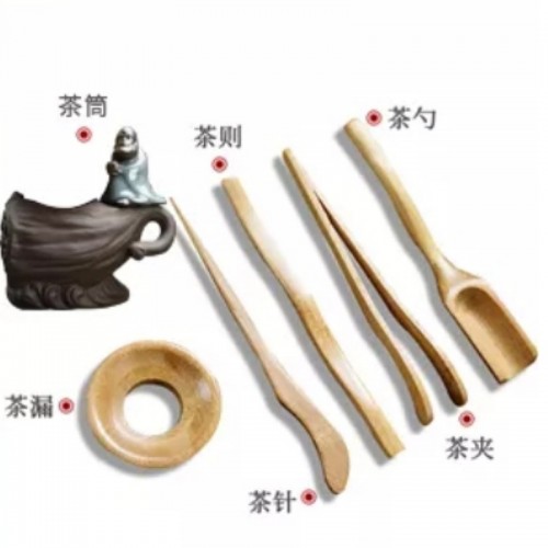 Bộ Dụng Cụ Găp Trà Đạt Ma Sư Tổ 06 Món