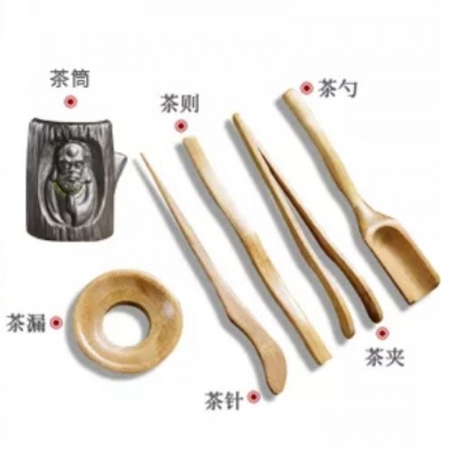 Bộ Dụng Cụ Găp Trà Đạt Ma Sư Tổ 06 Món
