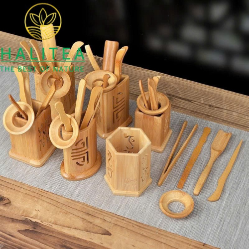 Bộ Dụng Cụ Pha Trà Bằng Tre 20cm - Bộ Phụ Kiện Trà Đạo