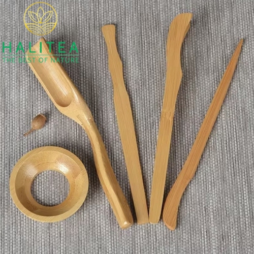 Bộ Dụng Cụ Pha Trà Bằng Tre Thân Vuông 20cm  DCT10
