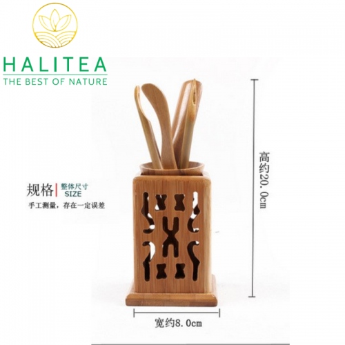 Bộ Dụng Cụ Pha Trà Bằng Tre Thân Vuông 20cm  DCT10