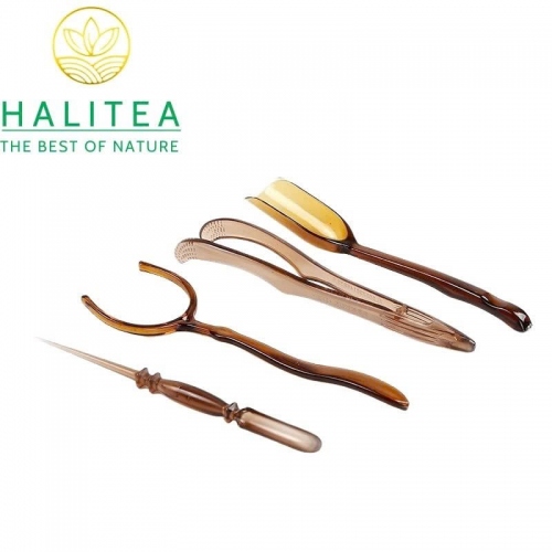 Bộ Dụng Cụ Trà Đạo 4 Món Nhựa Giả Ngọc 16,5cm