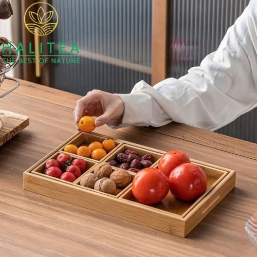 Bộ Khay Trà Tre Tiện Lợi 6 Món