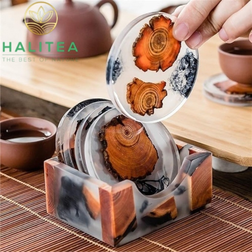 Bộ Lót Ly Handmade Resin Cao Cấp