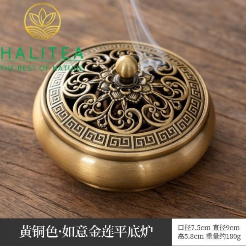 Bộ Lư Xông Trầm + Đế Hợp Kim Hoa Sen, Long Phụng, Chiêu Tài