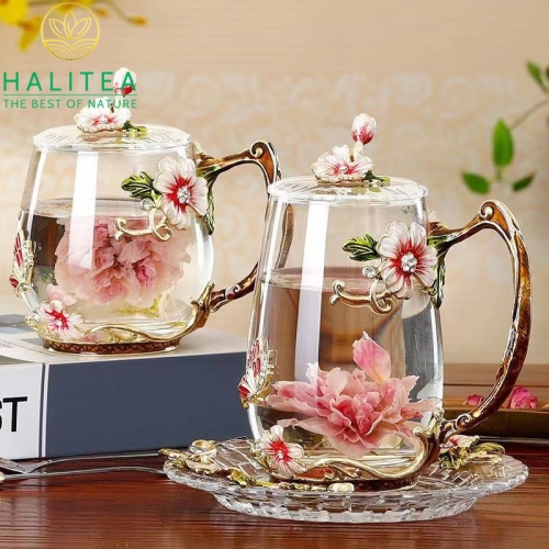Bộ Ly Thuỷ Tinh Phu Thê 3D Cao Cấp