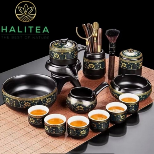 Bộ Pha Trà Kungfu Ấm Cối Xay Cao Cấp 18 Món