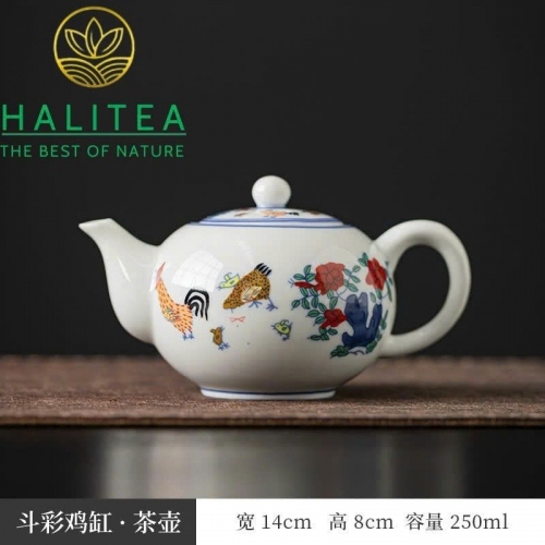 Bộ Pha Trà Sứ Thời Thành Hóa Đại Minh Đấu Thái Gà 13 Món
