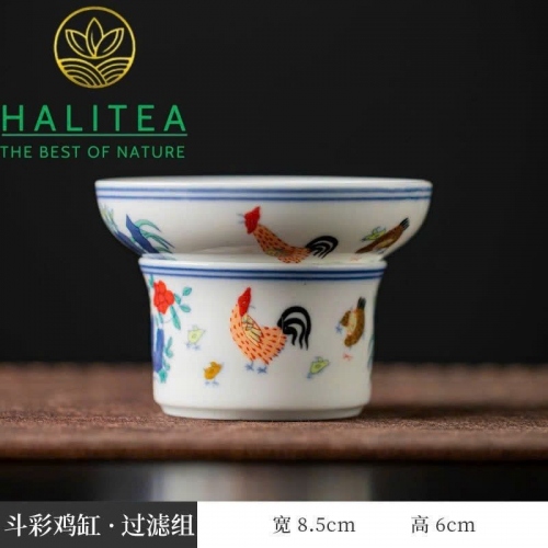 Bộ Pha Trà Sứ Thời Thành Hóa Đại Minh Đấu Thái Gà 13 Món