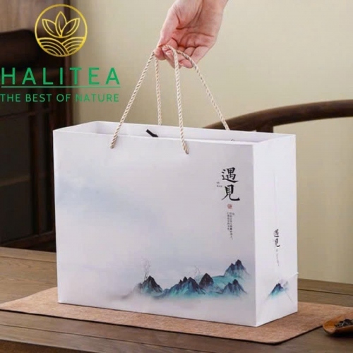 Bộ Trà Cụ Gốm Thô Giả Củi Ấm Bí Ngô Đề Lương Kèm Lò Hâm Trà - Hộp Quà Tặng