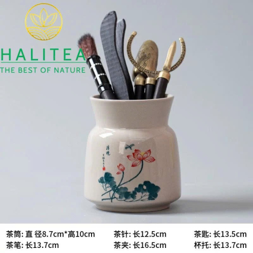 Bộ Trà Đạo Lục Quân Tử Hoa Sen Men Mạch Nha Hoàng – 6 Món