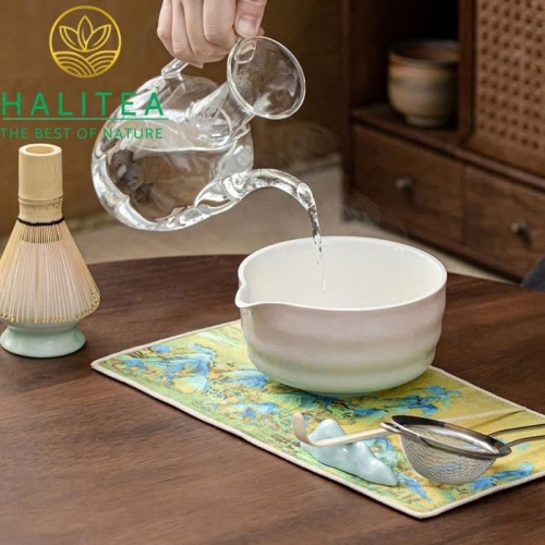 Bộ Trà Đạo Matcha Nhật Bản – 05 Món (Hộp Xanh, Có Vòi)