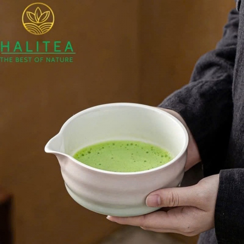 Bộ Trà Đạo Matcha Nhật Bản - 7 Món (Hộp Xanh, Có Vòi)