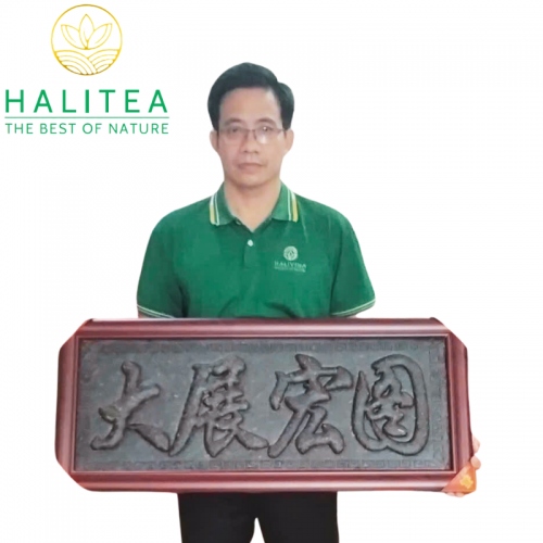 Bức Tranh Trà Phổ Nhĩ Làm Thủ Công Mừng Khai Trương Tân Gia