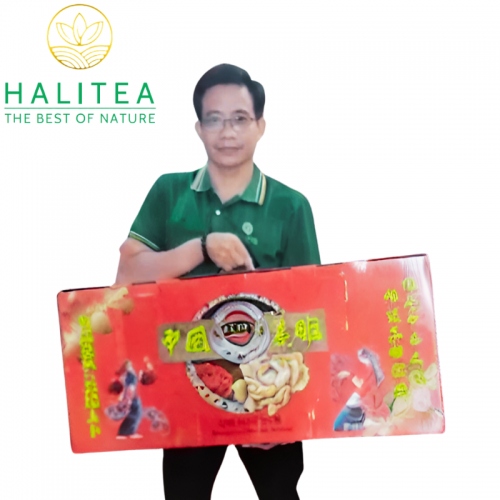 Bức Tranh Trà Phổ Nhĩ Làm Thủ Công Mừng Khai Trương Tân Gia