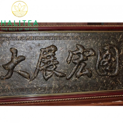 Bức Tranh Trà Phổ Nhĩ Làm Thủ Công Mừng Khai Trương Tân Gia
