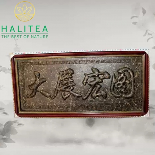 Bức Tranh Trà Phổ Nhĩ Làm Thủ Công Mừng Khai Trương Tân Gia