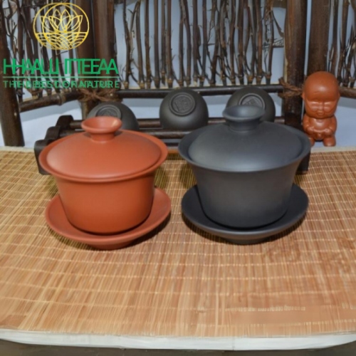Chén Khải Đất Đen Đỏ Không Tráng Men