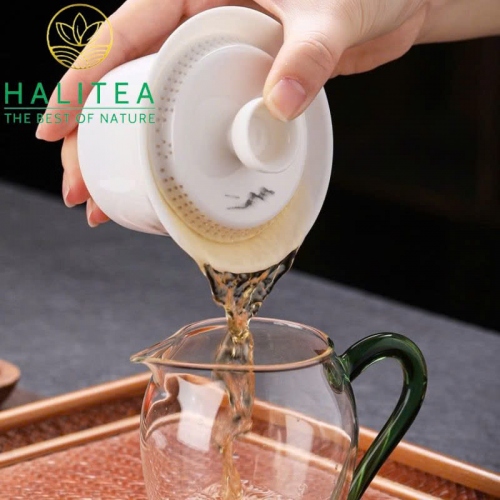 Chén Khải Sứ Đức Hoá Cao Cấp Nắp Gạt Nghiêng 160ml