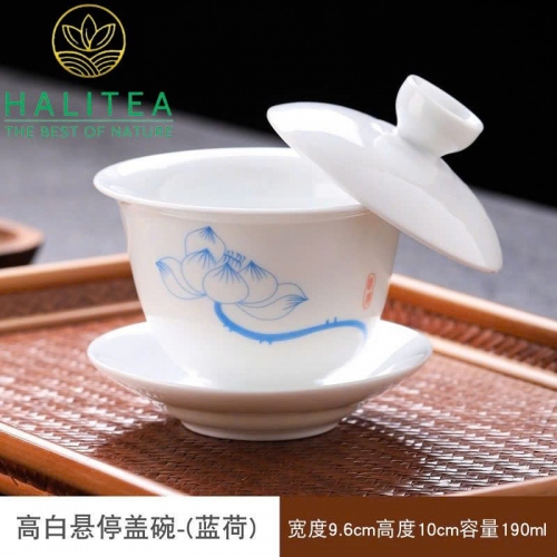 Chén Khải Sứ Đức Hoá Nắp Gạt Nghiêng 20 Mẫu Hoa Văn Tinh Xảo 190ml