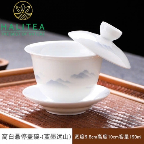 Chén Khải Sứ Đức Hoá Nắp Gạt Nghiêng 20 Mẫu Hoa Văn Tinh Xảo 190ml