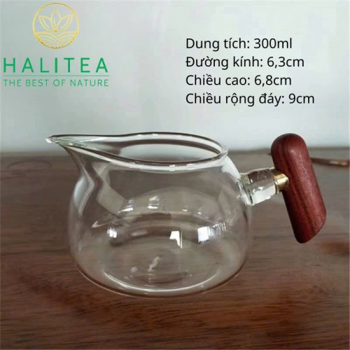 Chén Tống Thủy Tinh Cao Cấp Cán Gỗ Ngắn 260ml