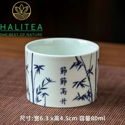 Chén Trà Sứ Đức Hóa Chủ Nhân Bôi Long Trúc 80ml