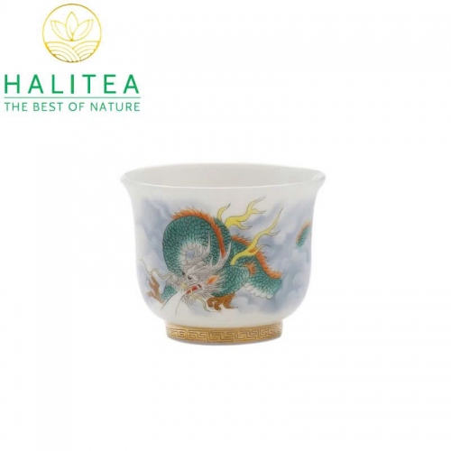 Chén Trà Sứ Đức Hóa Rồng Bay - Hộp Quà Tặng 140ml