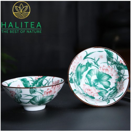 Chén Trà Sứ Đức Hoá Hình Nón Phong Cách Thiên Nhiên 70ml
