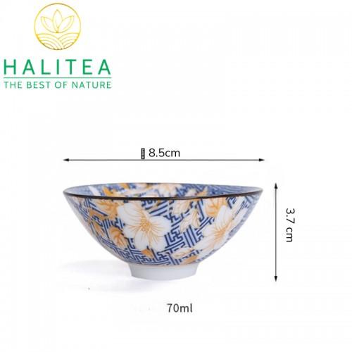 Chén Trà Sứ Đức Hoá Hình Nón Phong Cách Thiên Nhiên 70ml