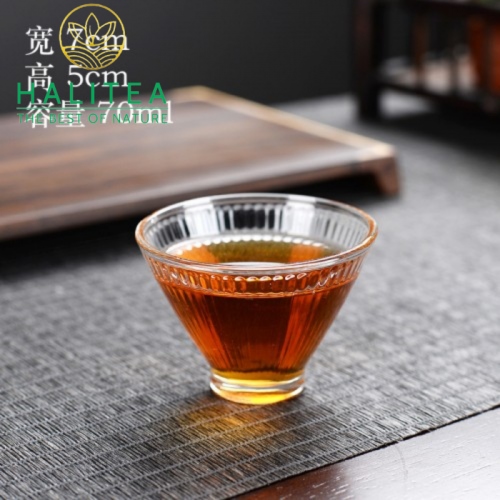 Chén Trà Thủy Tinh Hình Nón 70ml
