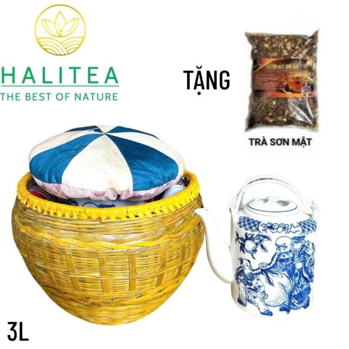 Combo Bộ Ấm Tích 1,5L, 3,0L+ Giành Ủ Trà + Trà Sơn Mật Hồng Sâm 200Gr