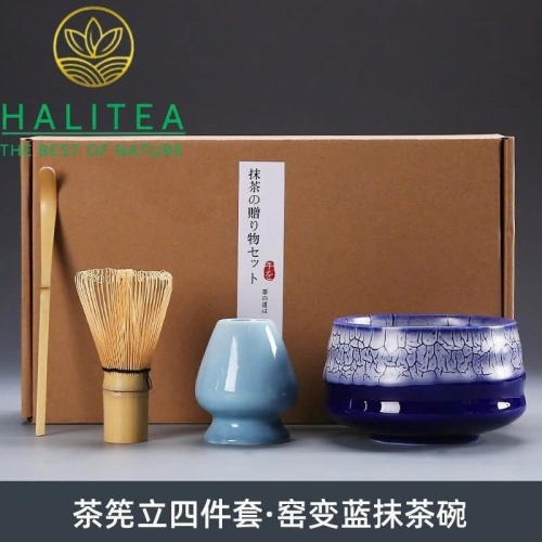 Combo Bộ Trà Cụ Nhật Bản Pha Trà Matcha 4 Món Hộp Giấy Kraft