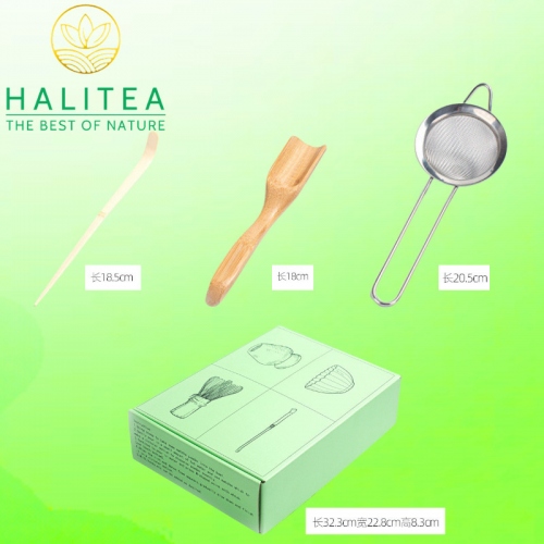 Combo Bộ Trà Cụ Nhật Bản Pha Trà Matcha 6 Món Hộp Xanh