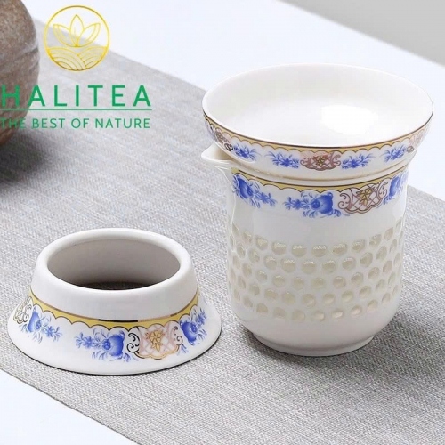 Combo Chén Tống Lọc Trà Sứ – Nhiều Hoa Văn (Tùy Chọn Mẫu)