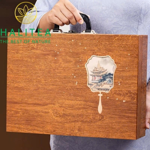 Combo Hộp Trà Đại Hồng Bào 320gr + Bộ Ấm Thiên Mục Cao Cấp