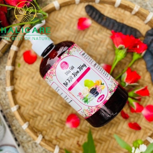 Dầu Gội Thiên Nhiên HaliCare Bồ Kết Hoa Hồng Chai 500ml