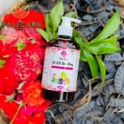 Dầu Gội Thiên Nhiên HaliCare Bồ Kết Hoa Hồng Chai 500ml