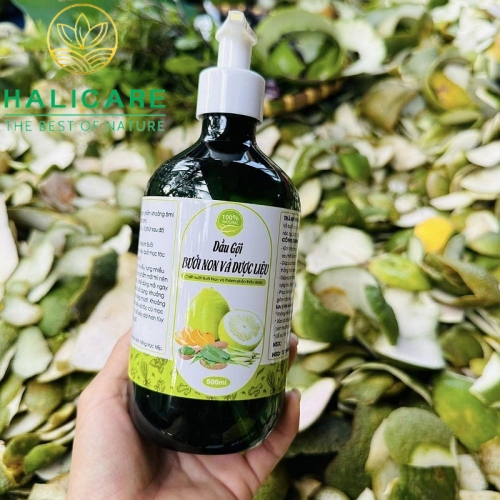 Dầu Gội Thiên Nhiên HaliCare Bưởi Non và Dược Liệu Chai 500ml