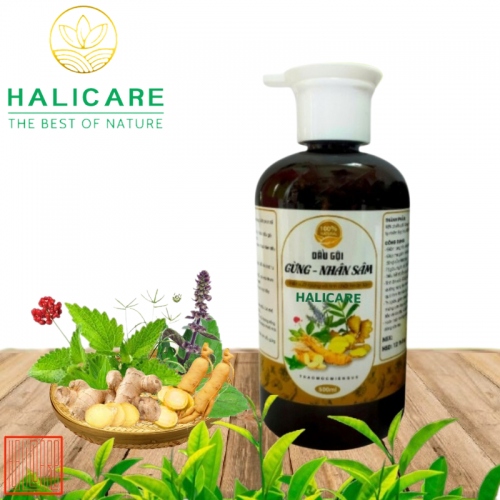 Dầu Gội Thiên Nhiên HaliCare Gừng Và Nhân Sâm Chai 500ml