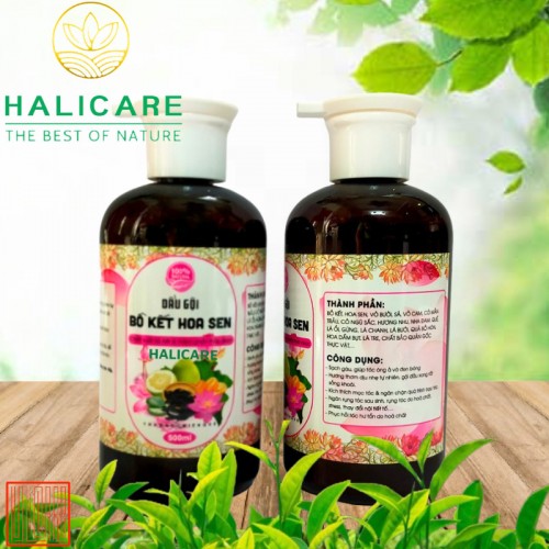 Dầu Gội Thiên Thiên HaliCare Bồ Kết Hoa Sen Chai 500ml