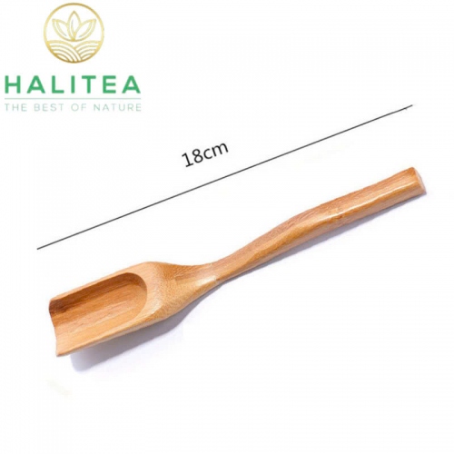 Dụng Cụ Xúc Trà Bằng Tre Khắc Hoạ Tiết Trúc