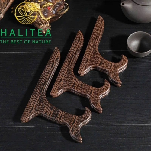 Giá Đỡ Trà Bánh Phổ Nhĩ Giả Gỗ – Kệ Trưng Bày Bánh Trà 5–7 Inch