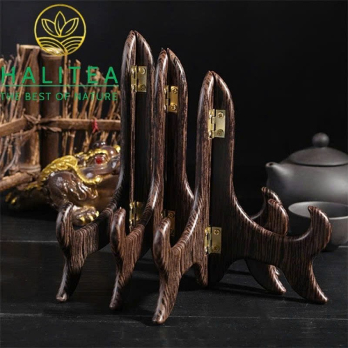 Giá Đỡ Trà Bánh Phổ Nhĩ Giả Gỗ – Kệ Trưng Bày Bánh Trà 5–7 Inch