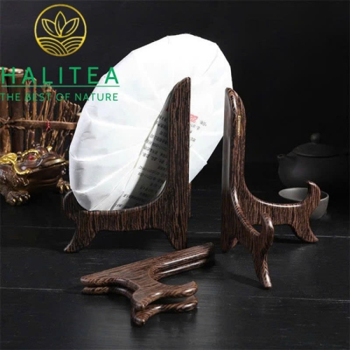 Giá Đỡ Trà Bánh Phổ Nhĩ Giả Gỗ – Kệ Trưng Bày Bánh Trà 5–7 Inch