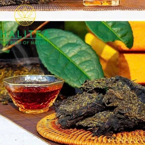 Hắc Trà Kim Hoa Hồ Nam An Hoá 2015 – Bánh 220g