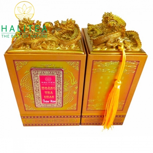 Hoàng Trà Shan Trăm Năm HALITEA Di Sản Hộp Ấn Vàng Cao Cấp