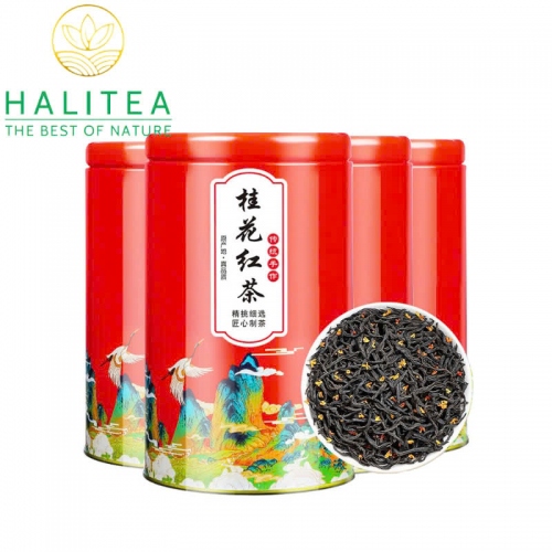Hồng Trà Chính Sơn Tiểu Chủng Quế Hoa - Osmanthus Black Tea Lon Thiếc 100gr