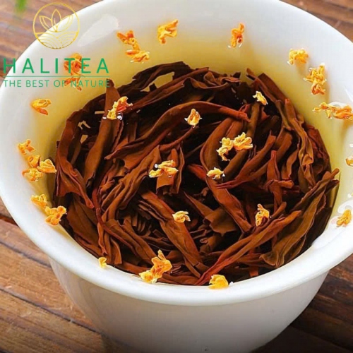 Hồng Trà Chính Sơn Tiểu Chủng Quế Hoa - Osmanthus Black Tea Lon Thiếc 100gr
