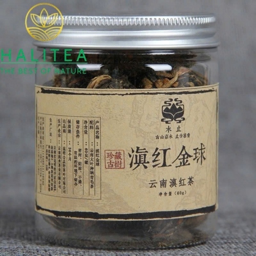 Hồng Trà Điền Hồng Kim Cầu Thủ Công Vân Nam - Hộp 60g